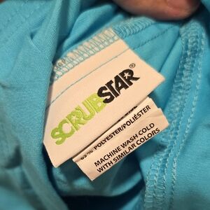 Scrubstar Aqua Blue And Grey Medical Scrub Pants With Drawstring- 2 Pair